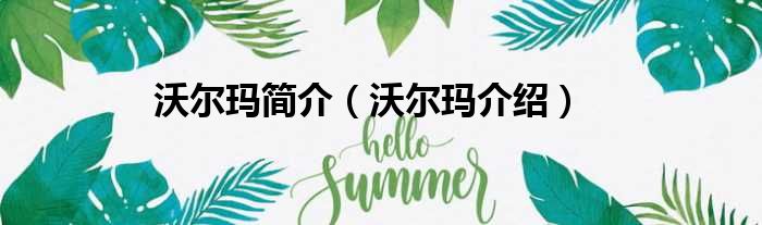 沃尔玛简介（沃尔玛介绍）