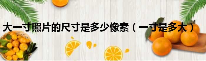 大一寸照片的尺寸是多少像素（一寸是多大）