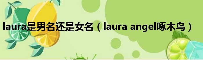 laura是男名还是女名（laura angel啄木鸟）