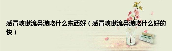感冒咳嗽流鼻涕吃什么东西好（感冒咳嗽流鼻涕吃什么好的快）