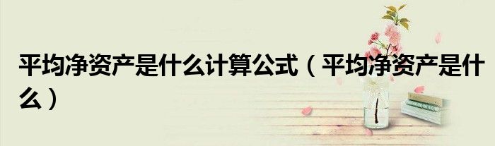 平均净资产是什么计算公式（平均净资产是什么）