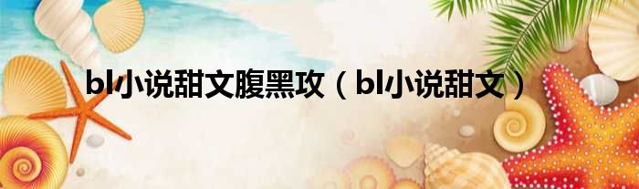 bl小说甜文腹黑攻（bl小说甜文）