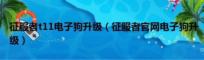 征服者t11电子狗升级（征服者官网电子狗升级）