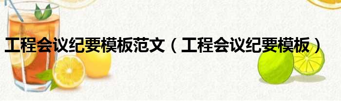 工程会议纪要模板范文（工程会议纪要模板）