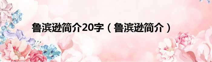 鲁滨逊简介20字（鲁滨逊简介）