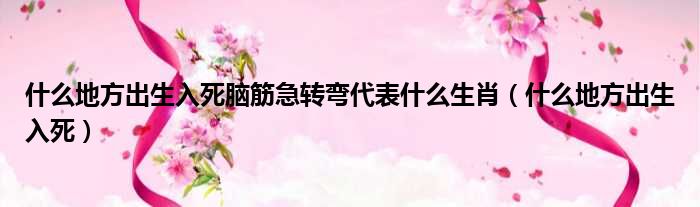 什么地方出生入死脑筋急转弯代表什么生肖（什么地方出生入死）