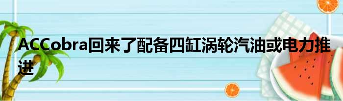 ACCobra回来了配备四缸涡轮汽油或电力推进