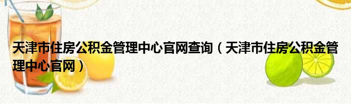 天津市住房公积金管理中心官网查询（天津市住房公积金管理中心官网）