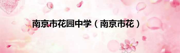 南京市花园中学（南京市花）