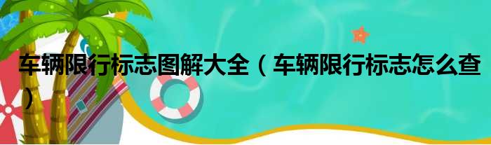 车辆限行标志图解大全（车辆限行标志怎么查）
