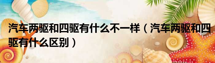 汽车两驱和四驱有什么不一样（汽车两驱和四驱有什么区别）