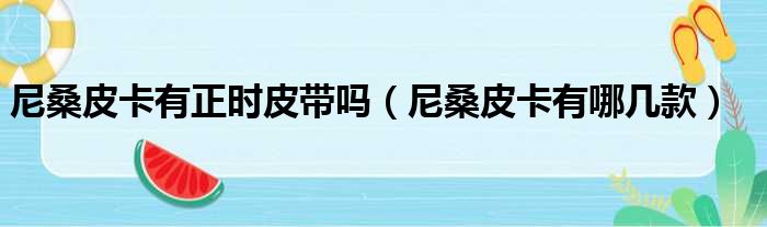 尼桑皮卡有正时皮带吗（尼桑皮卡有哪几款）
