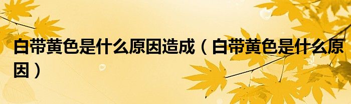 白带黄色是什么原因造成（白带黄色是什么原因）