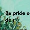 Be pride of以及be proud of区别（be pride）