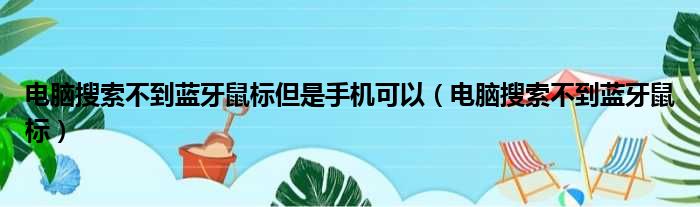 电脑搜索不到蓝牙鼠标但是手机可以（电脑搜索不到蓝牙鼠标）
