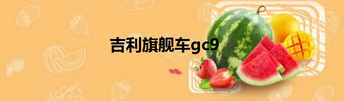 吉利旗舰车gc9