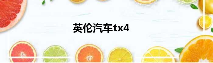 英伦汽车tx4