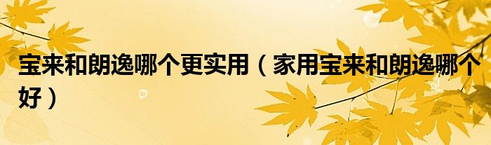 宝来和朗逸哪个更实用（家用宝来和朗逸哪个好）