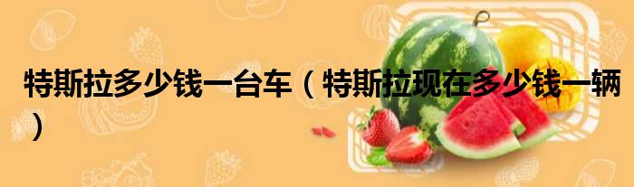 特斯拉多少钱一台车（特斯拉现在多少钱一辆）