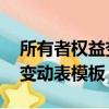 所有者权益变动表怎么填 实例（所有者权益变动表模板）
