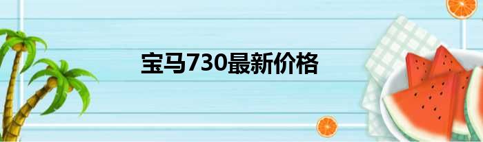 宝马730最新价格