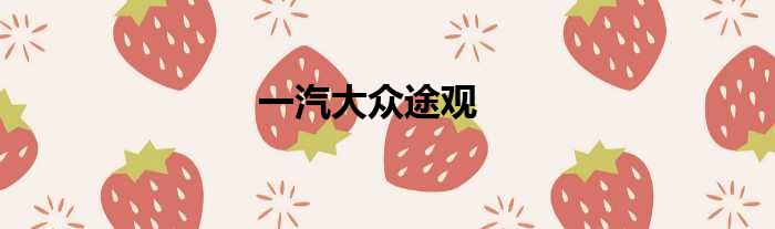 一汽大众途观