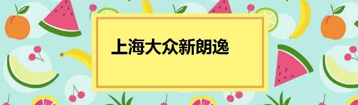上海大众新朗逸