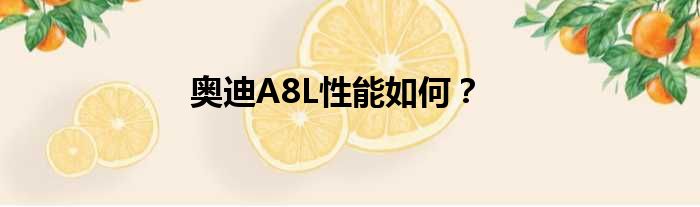 奥迪A8L性能如何？