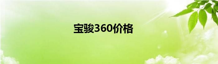 宝骏360价格
