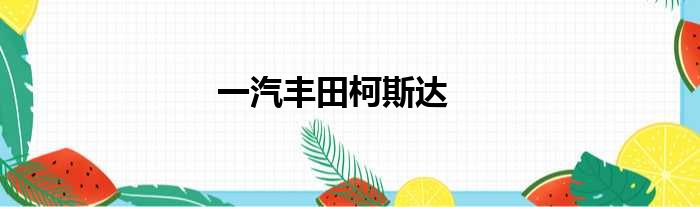 一汽丰田柯斯达