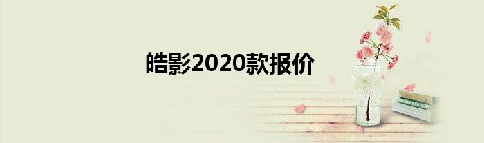 皓影2020款报价