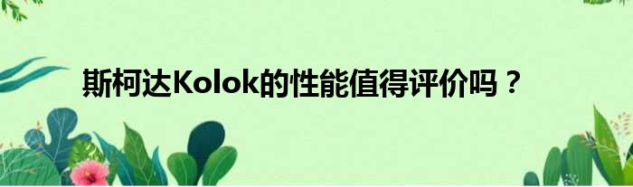 斯柯达Kolok的性能值得评价吗？