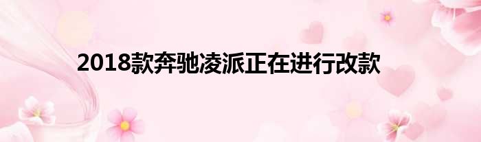 2018款奔驰凌派正在进行改款