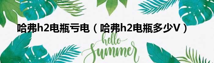 哈弗h2电瓶亏电（哈弗h2电瓶多少V）