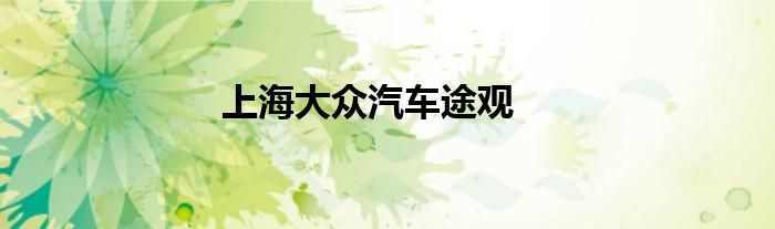上海大众汽车途观