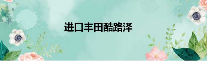 进口丰田酷路泽