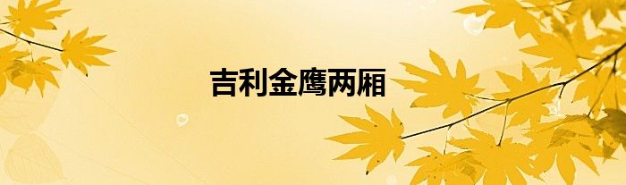吉利金鹰两厢
