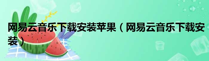 网易云音乐下载安装苹果（网易云音乐下载安装）