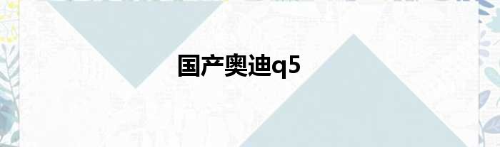 国产奥迪q5