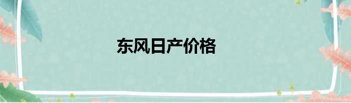 东风日产价格