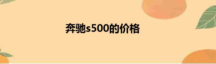 奔驰s500的价格