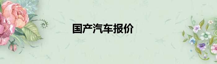 国产汽车报价