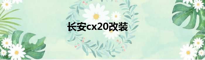 长安cx20改装
