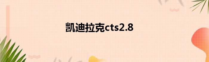 凯迪拉克cts2.8