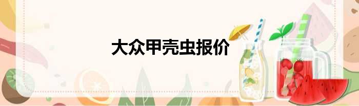 大众甲壳虫报价