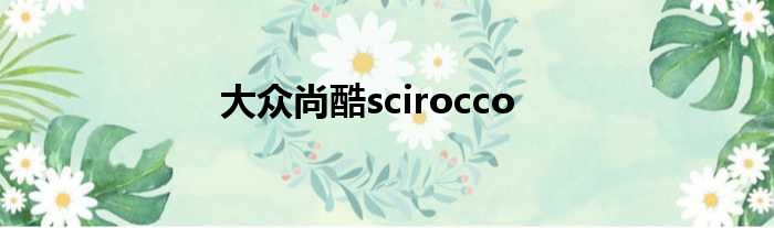 大众尚酷scirocco