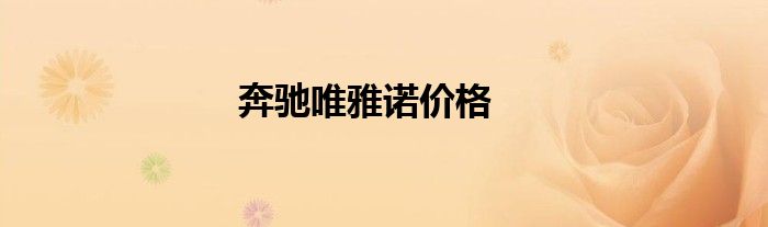 奔驰唯雅诺价格