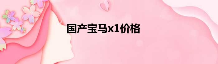 国产宝马x1价格