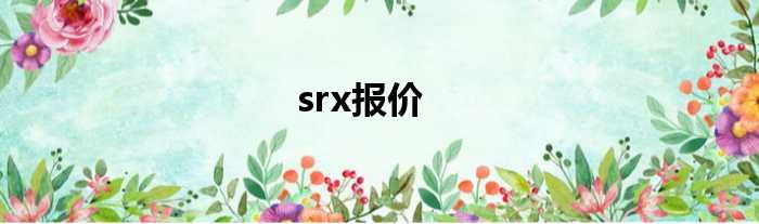 srx报价