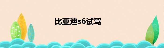 比亚迪s6试驾